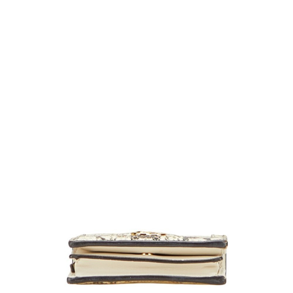 Gucci Ophidia Gg Python Bifold Compact Wallet Whi… - image 3